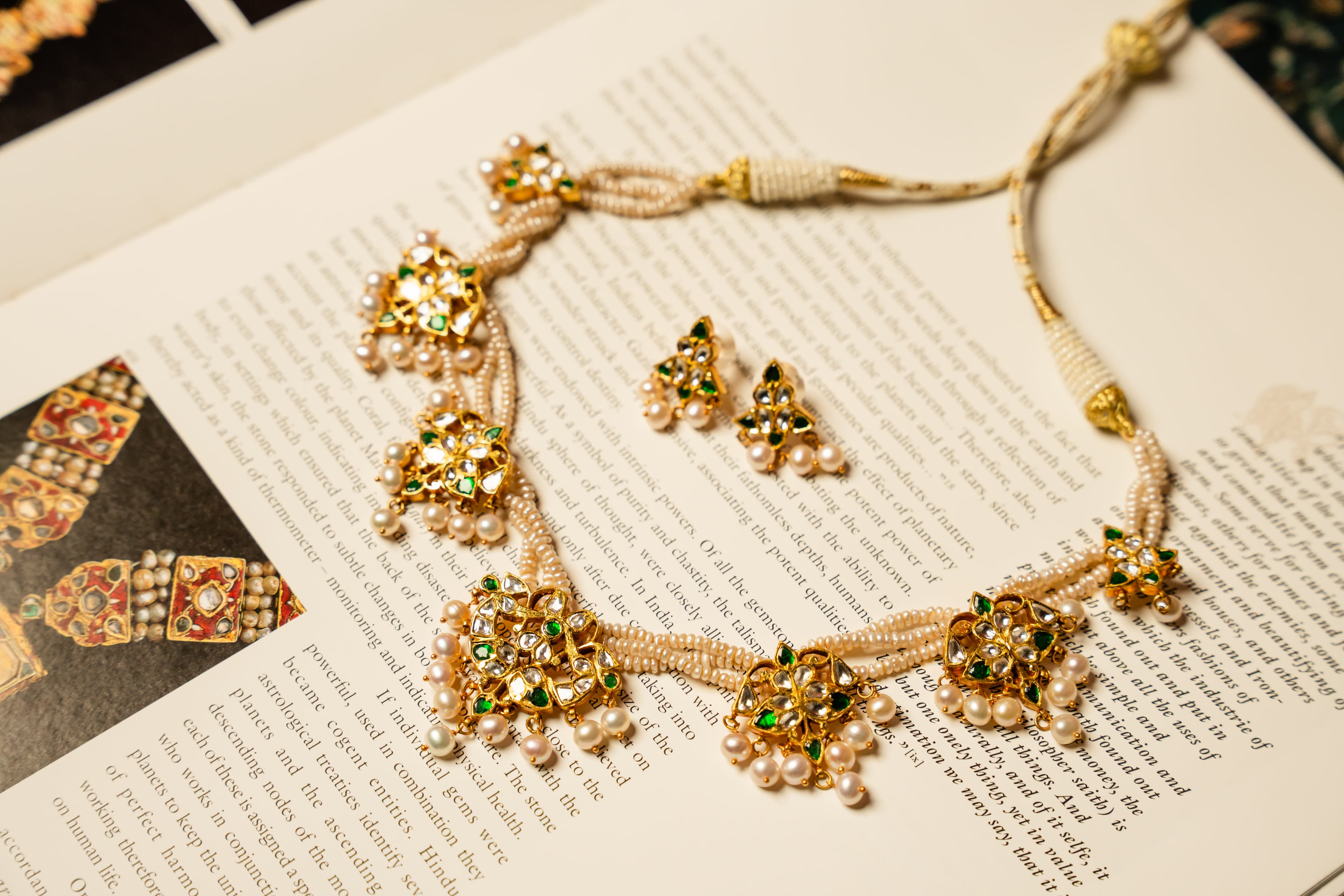 Finished heirloom jewellery from the Shrivatsa atelier