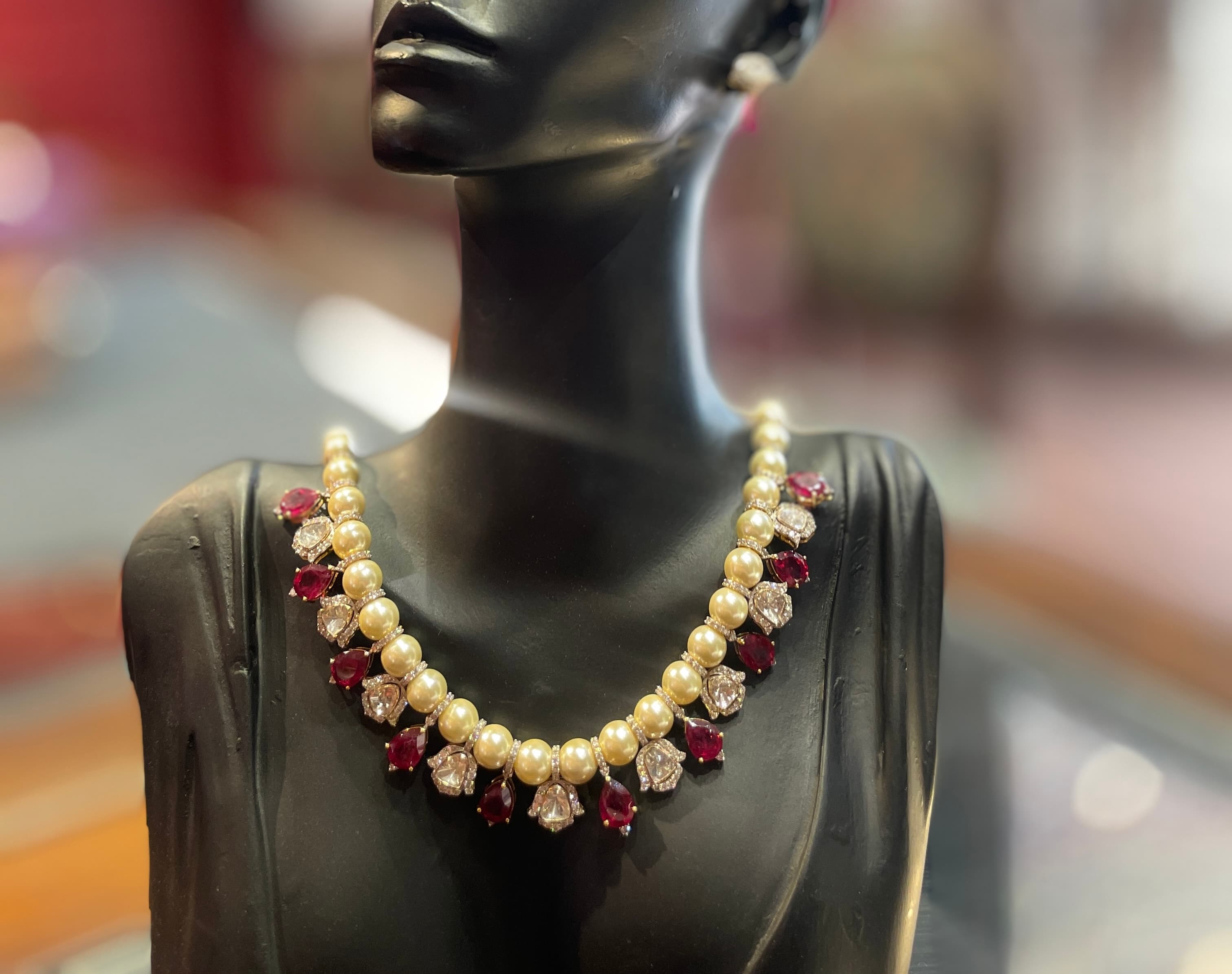 Ruby polki necklace 