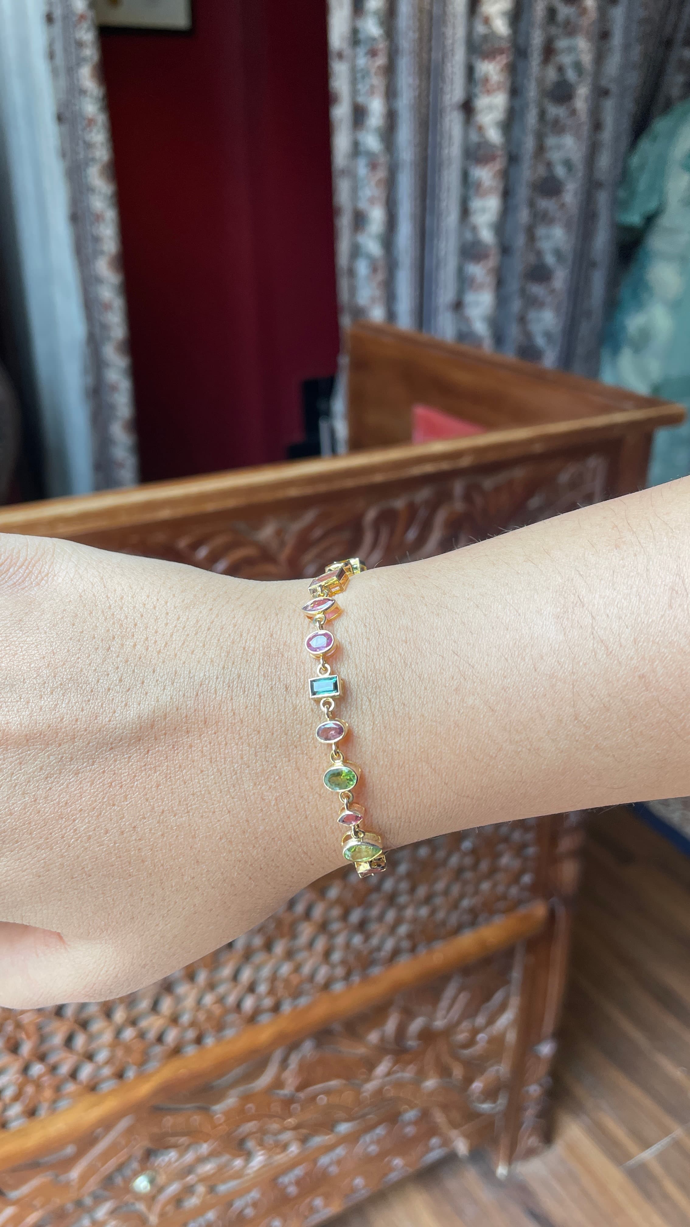 Tourmaline tennis bracelet 