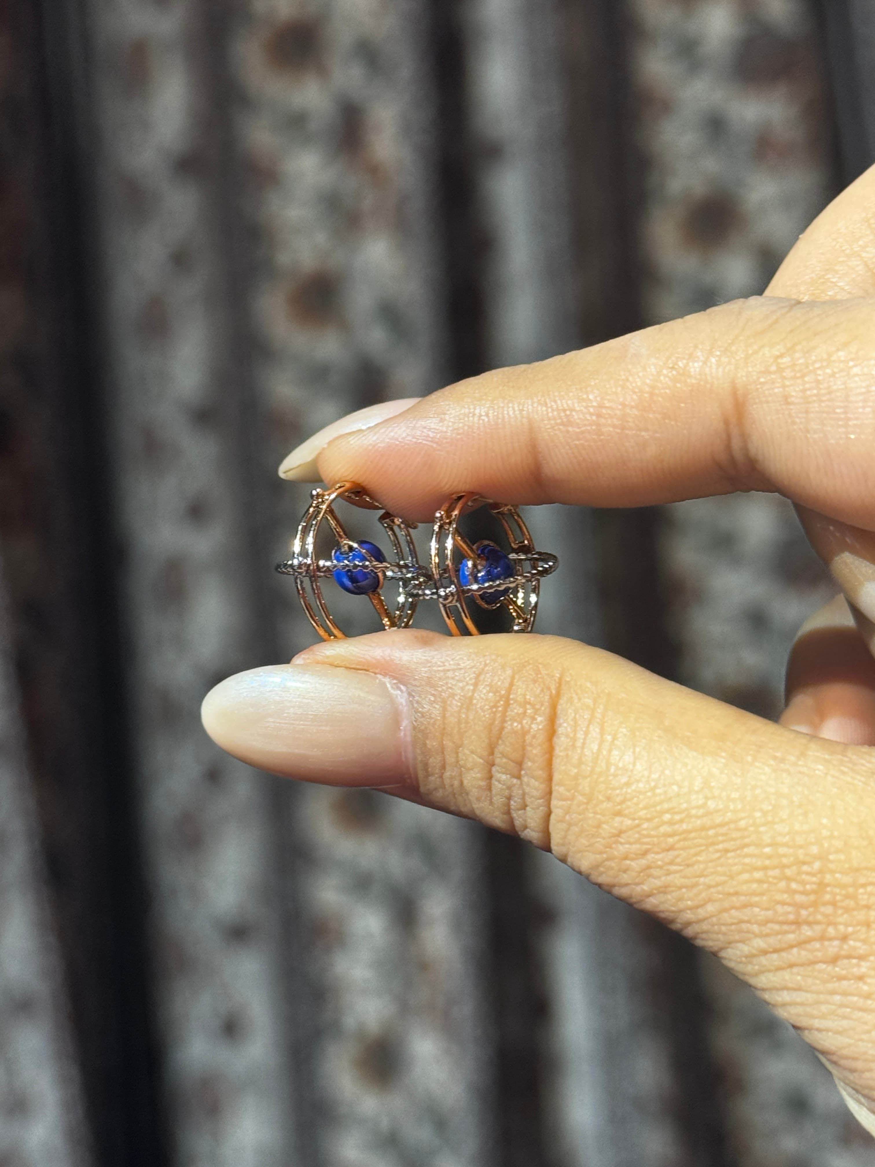 Blue ceramic studs 
