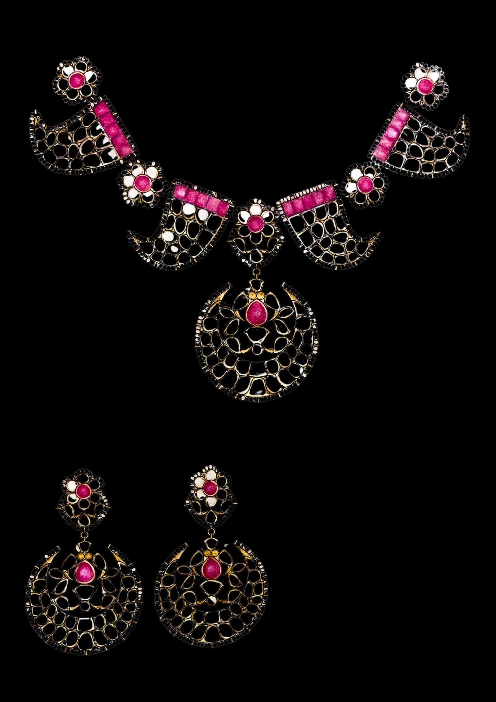 Jewellery design sketch - Shrivatsa concept-to-creation process